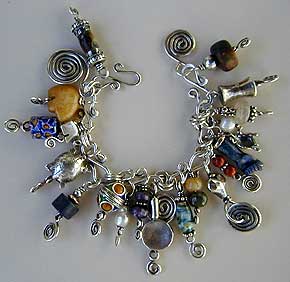 Eclectic charm bracelet by Vicky Jousan