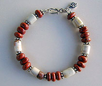 Bali Sterling Silver and Jasper bracelet by Vicky Jousan