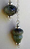 Jade and sterling silver pendulum