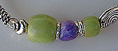 sugilite and gaspeite bangle bracelet