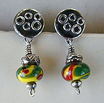 lampwork bead earrings