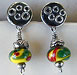 lampwork bead earrings