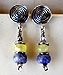 dumortierite and phrenite earrings