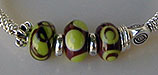 lampwork bead bangle bracelet