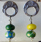 lampwork bead earrings