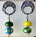 lampwork bead earrings