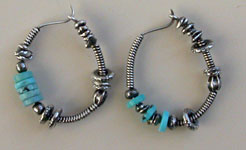 Turquoise and Sterling Silver Earrings