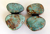 Arizona Turquoise and sterling silver earrings by Vicky Jousan