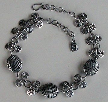 handcrafted sterling silver necklace by Vicky Jousan