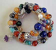 Mixed gemstone bracelet by Vicky Jousan