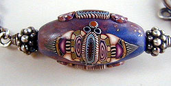 Sterling silver and Polimer Pendulum Bracelet for Spiritual Response Therapy by Vicky Jousan